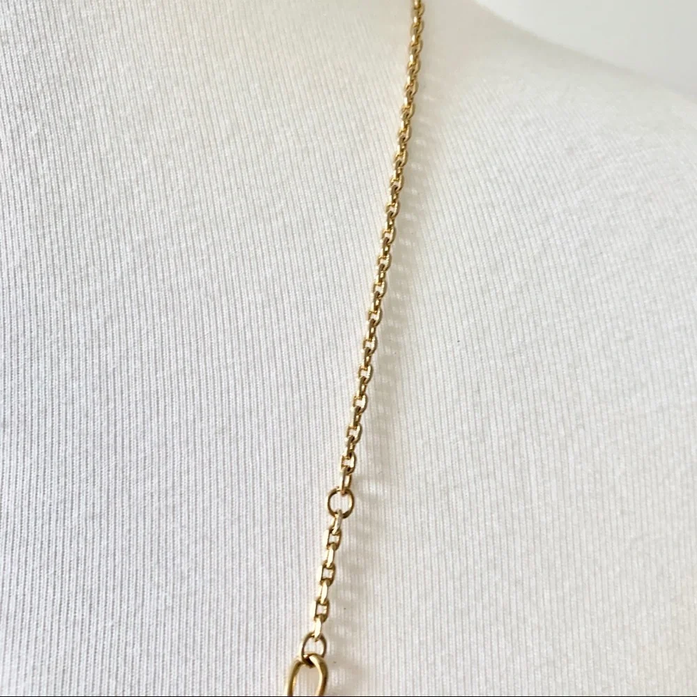 Costume Gold Chain Necklace and Dangly Earrings Bundle